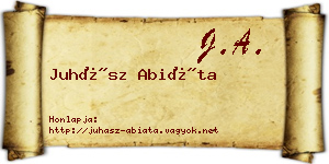 Juhász Abiáta névjegykártya