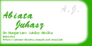 abiata juhasz business card
