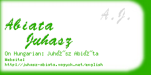 abiata juhasz business card